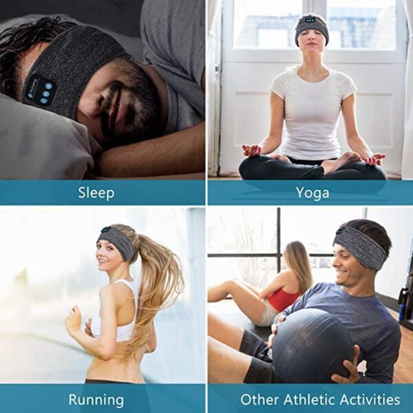 Wireless Bluetooth Sleeping Headphones Headband Thin Soft Elastic Comfortable Music Ear Phones Eye Mask For Side Sleeper Sports - Image 6