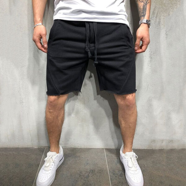 summer mens gym sports sport grey shorts for men - Image 8