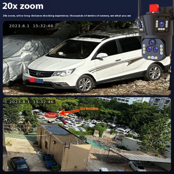 4 Million Three Screen Surveillance Cameras Outdoor Monitors - Image 3