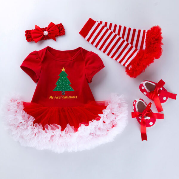 Children's Clothing Christmas Baby's Gown 4-piece Set - Image 7