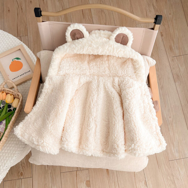 Infant Velvet Cotton Clothes Keep Warm And Windproof In Winter Cape Coat - Image 6