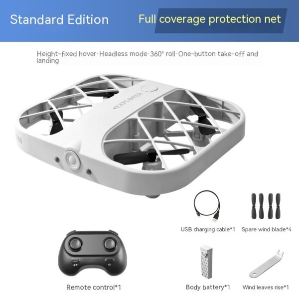 JJRCmini Fixed Height 4K8K HD Aerial Photography Mesh Protective Cover Four-axis Remote Control Toy - Image 2