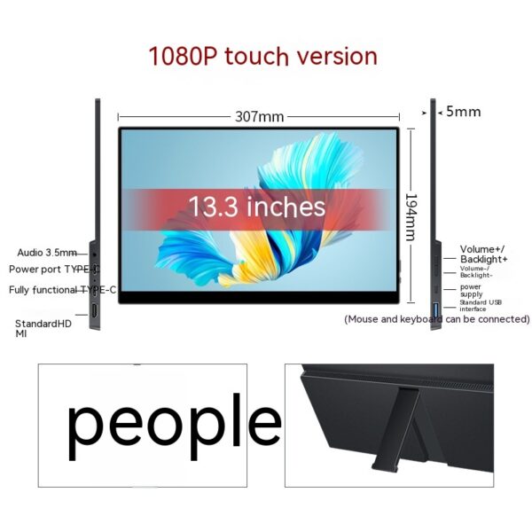 Touch Portable Monitor Mobile Phone Computer Game External Expansion Screen - Image 8