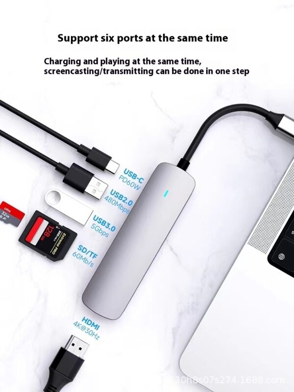 Type-c 7-in-1 Expansion Dock HDMI Projection Screen Usb Hub30 Multi-function Cable Seperater - Image 9