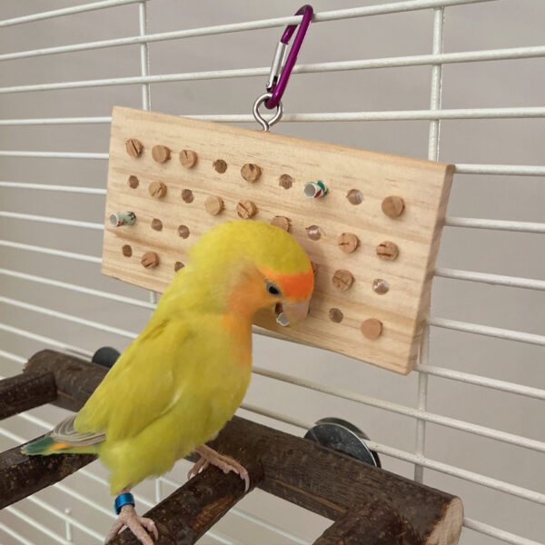 Parrot Toys Training Decompression Hanging Solid Wood Keyboard Toy - Image 8
