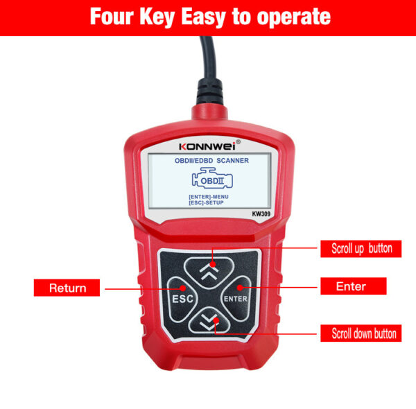 KW310 Car Diagnostic Scanner Scanner Barcode Reader Tool - Image 9
