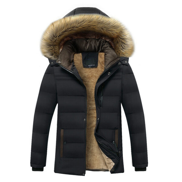 Men's Cotton-padded Jacket Plus Velvet Thick Cotton-padded Jacket Autumn And Winter - Image 4