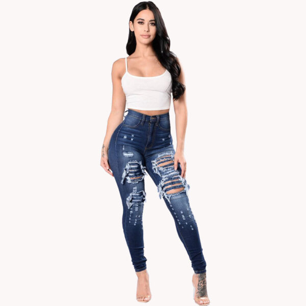 Women's ripped jeans pants - Image 6