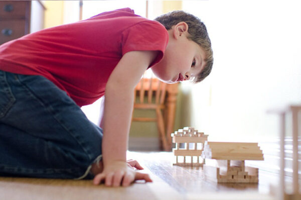Log Construction Wooden Puzzle Assembling Building Block Toy - Image 9