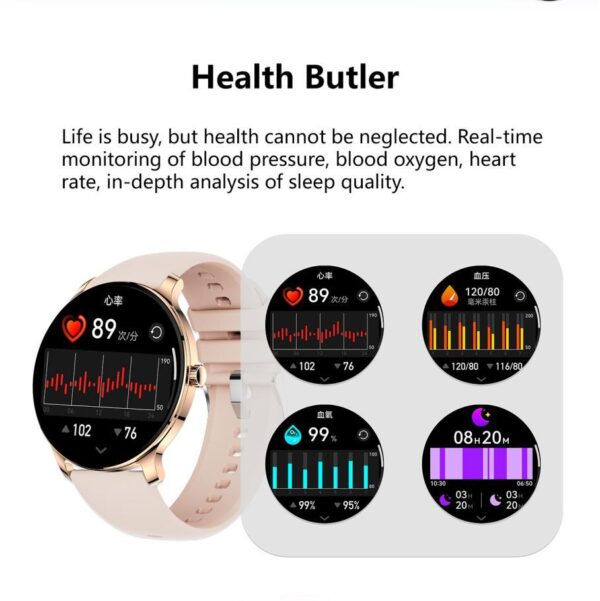 Ultra Slim Smart Watch For Men Women, 1.43 AMOLED Screen Fitness Watches ,  LP67 Outdoor Watch For Android Ios - Image 4