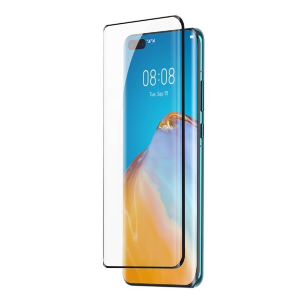 Full Screen Curved Full Adhesive Tempered Film For P40 Pro Single Pack Black - Image 3