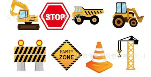 Construction Vehicle Building Birthday Decoration - Image 8