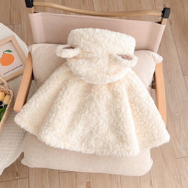 Infant Velvet Cotton Clothes Keep Warm And Windproof In Winter Cape Coat - Image 5