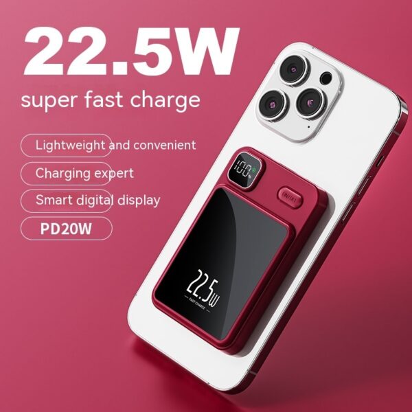 Magnetic Power Bank 20000 MA Large Capacity Fast Charging Mobile Power Gift - Image 3