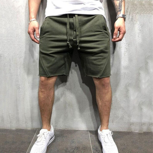 summer mens gym sports sport grey shorts for men - Image 10