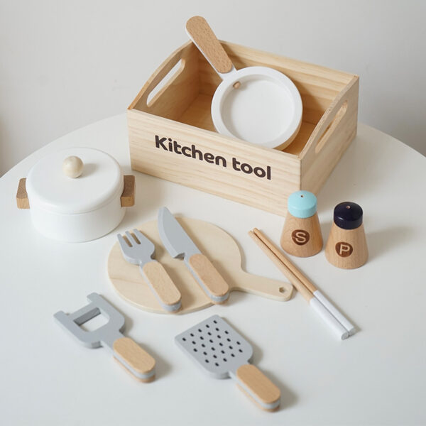 Wood Magnetic Vegetables Fruit Cut Meal Group - Image 3