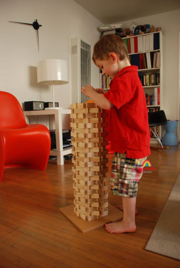 Log Construction Wooden Puzzle Assembling Building Block Toy - Image 6