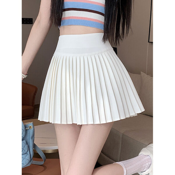 Hot Girl High Waist College Style White Jk Pleated Skirt Female - Image 7