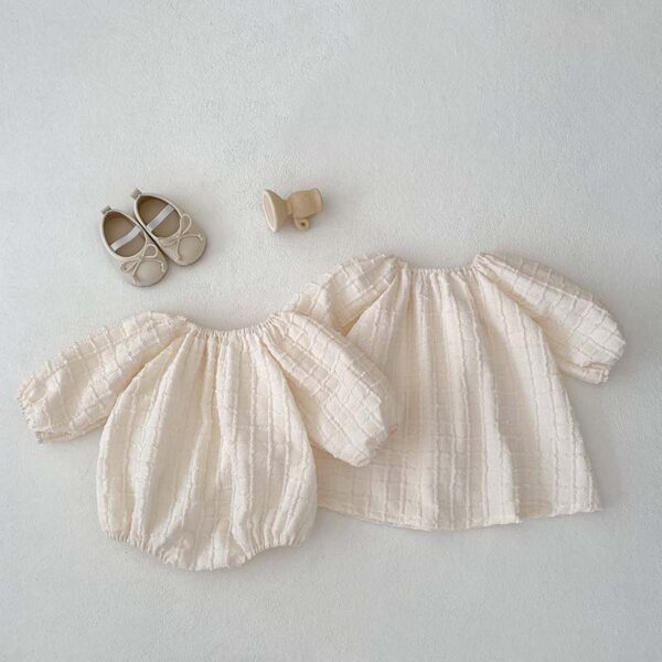 Spring And Autumn New Plaid Solid Color Baby Jumpsuit - Image 3
