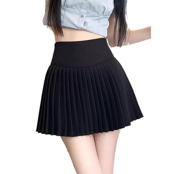 Hot Girl High Waist College Style White Jk Pleated Skirt Female - Image 3