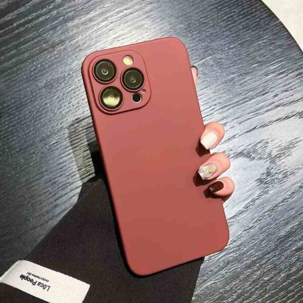 Simple Solid Color Anti Fall Cover Ultra-thin Frosted - Image 5