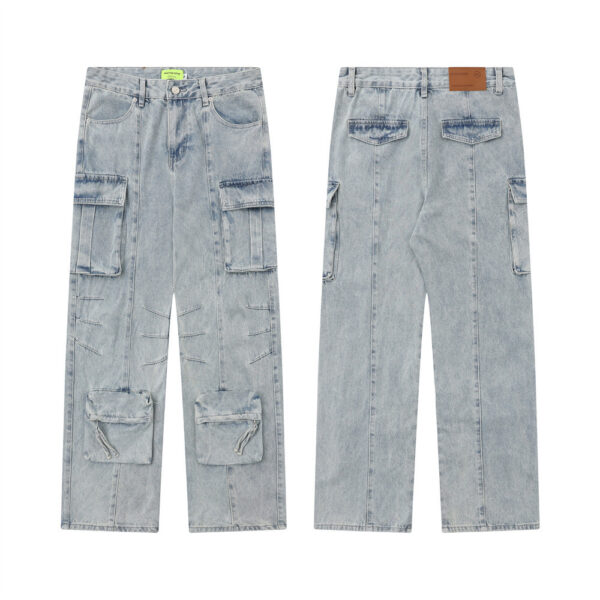 Multi-Pocket Workwear Jeans For Men And Women - Image 8