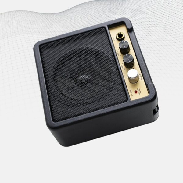 Portable Electric Wooden Guitar Audio Amplifier Mini Playing And Singing Retro Roadshow - Image 4
