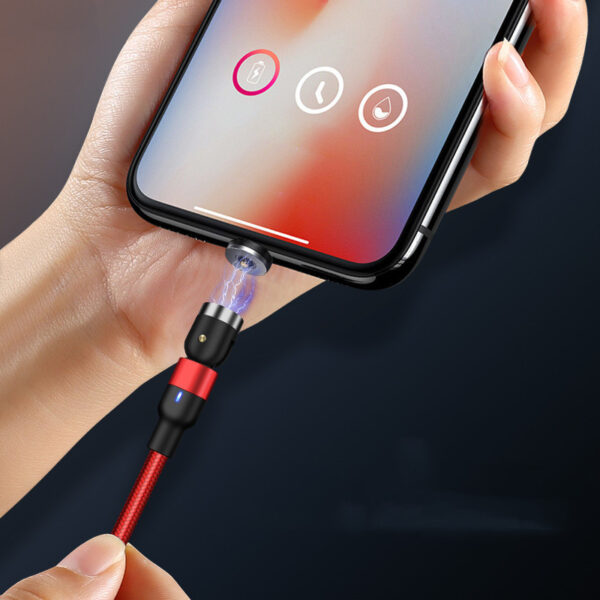 Magnetic Data Cable Threeinone 540-degree Rotation  Charging Cable Suitable
