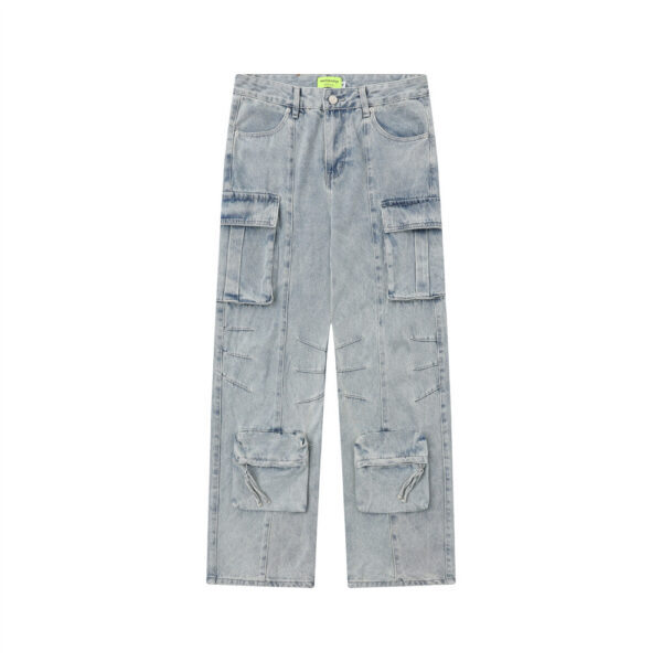 Multi-Pocket Workwear Jeans For Men And Women - Image 3