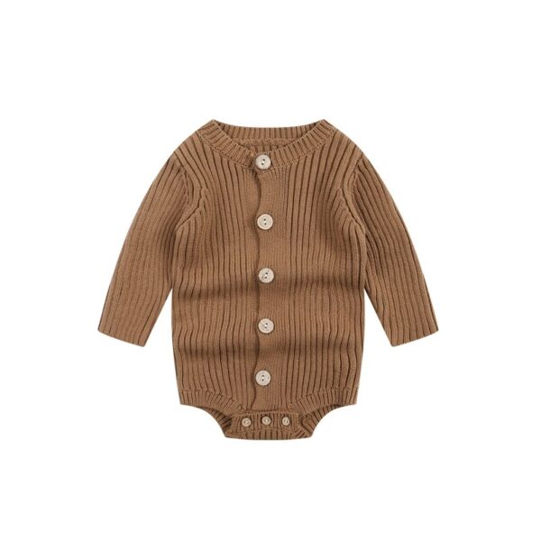 Knitted Sweater Baby Bodysuit One-piece Baby Wear - Image 3