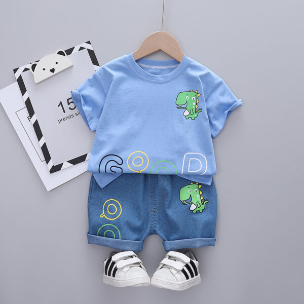 Boys' Short-sleeved Cartoon Casual Suit - Image 8