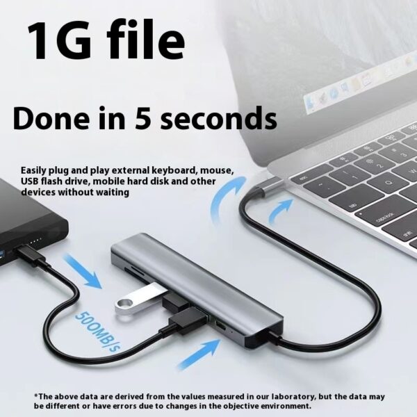 Type-c 7-in-1 Expansion Dock HDMI Projection Screen Usb Hub30 Multi-function Cable Seperater - Image 4