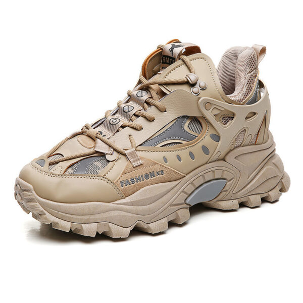 Mens Fashion Casual Reflective Thick-soled Sneakers - Image 5