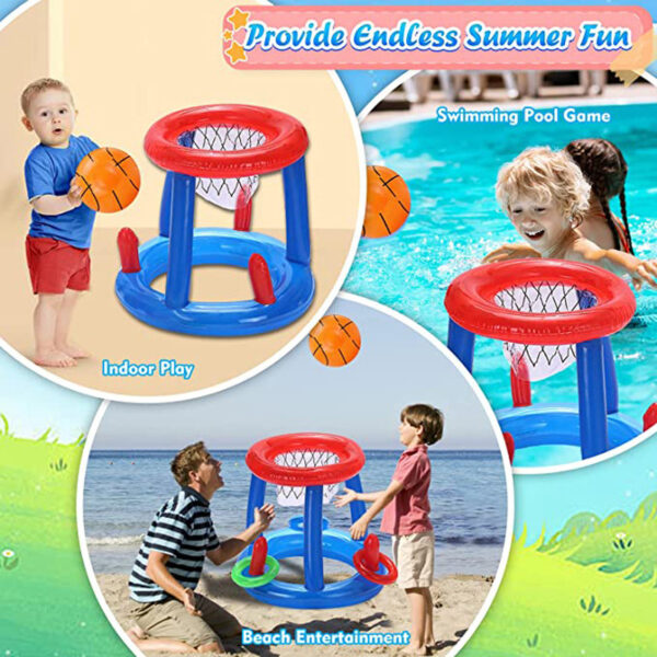 Inflatable Floating Basketball Stand Children's Outdoor Swimming Pool Inflatable Toys - Image 3