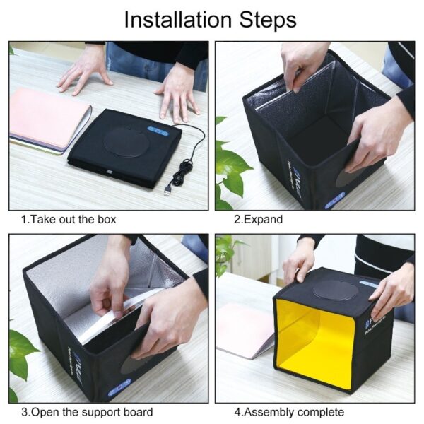 25CM Bright Three-color Temperature Studio Dimmable Simple Photography Light Box - Image 3