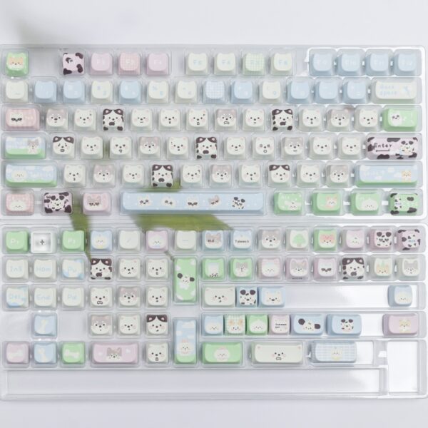 Cute Puppy Full Set PBT Sublimation Key Cap For Keyboards - Image 2