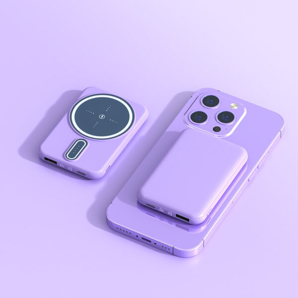 Magnetic Suction Charging Bank Wireless Charging Bank Mobile Power Supply - Image 6