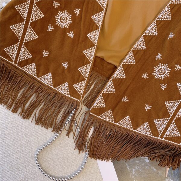 Ethnic Style Retro Tassel Embroidery Waistcoat Cardigan Women Design Sense Niche Fold Wear Vest Chic Sleeveless Clothes - Image 9