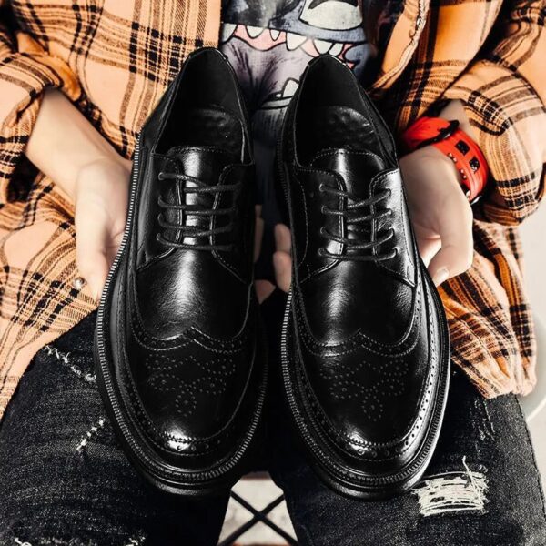 Mens Business Casual Korean Style Trendy British Mens Shoes - Image 7