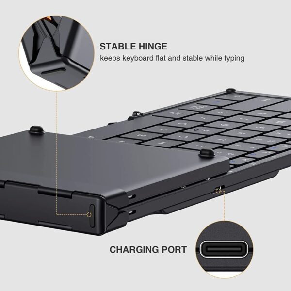 Folding Keyboards With Numeric Keypad Bluetooth Wireless - Image 2