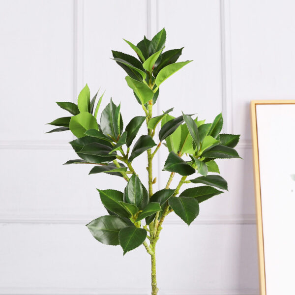Single Ivy Tree Bark Artificial Camellia Home Interior Decoration Simulated Leaves Props Photography - Image 2