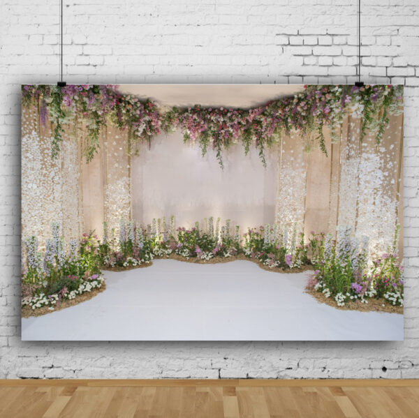 Beautiful Wedding Rose Wall Themed Photography Photographic Background Cloth - Image 3