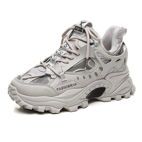 Mens Fashion Casual Reflective Thick-soled Sneakers - Image 10
