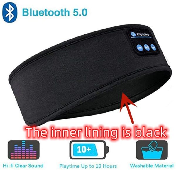 Wireless Bluetooth Sleeping Headphones Headband Thin Soft Elastic Comfortable Music Ear Phones Eye Mask For Side Sleeper Sports - Image 9