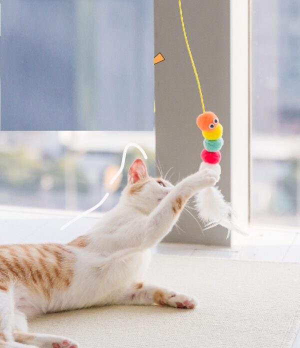 Cat Toys Simulated Cute Toys Funny Self-hey Interactive Toy Rope Grabbing Mouse Telescopic Hanging Cat Pet Supplies - Image 3