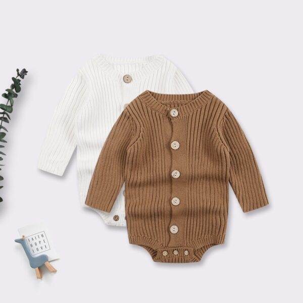 Knitted Sweater Baby Bodysuit One-piece Baby Wear - Image 4