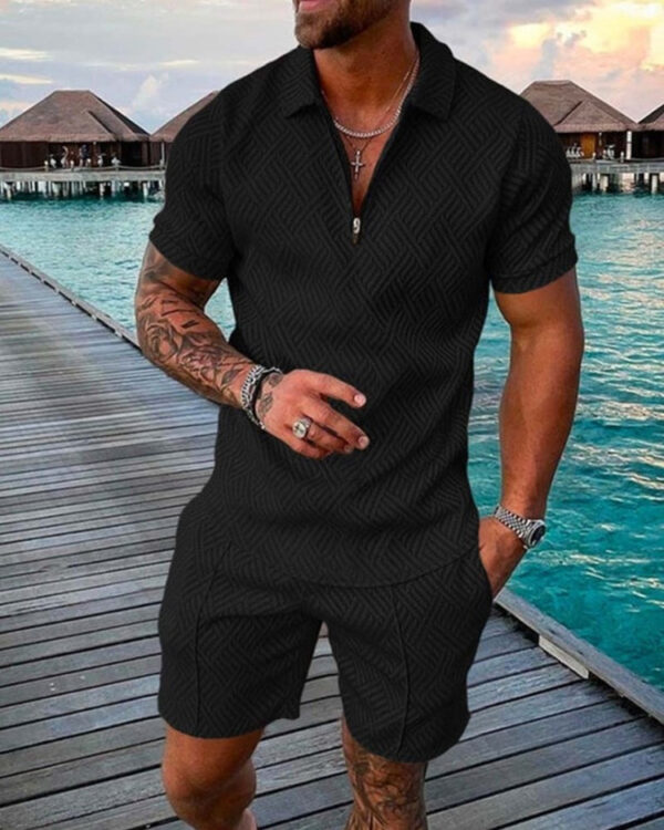 New Men's Summer Short Sleeve Shorts Casual Suit - Image 4