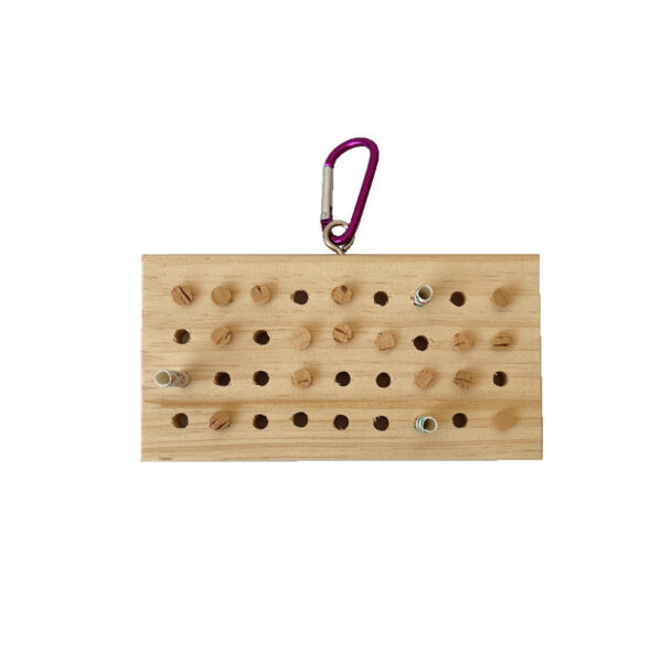 Parrot Toys Training Decompression Hanging Solid Wood Keyboard Toy - Image 3