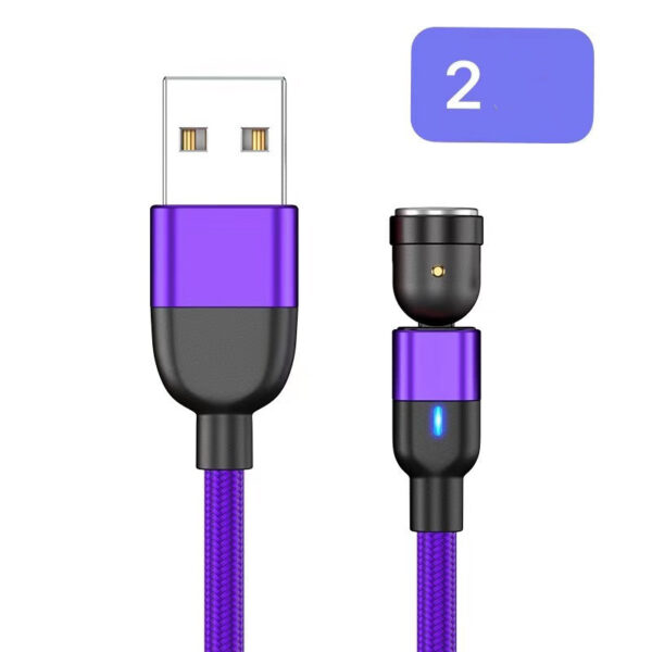 Magnetic Data Cable Threeinone 540-degree Rotation  Charging Cable Suitable - Image 2