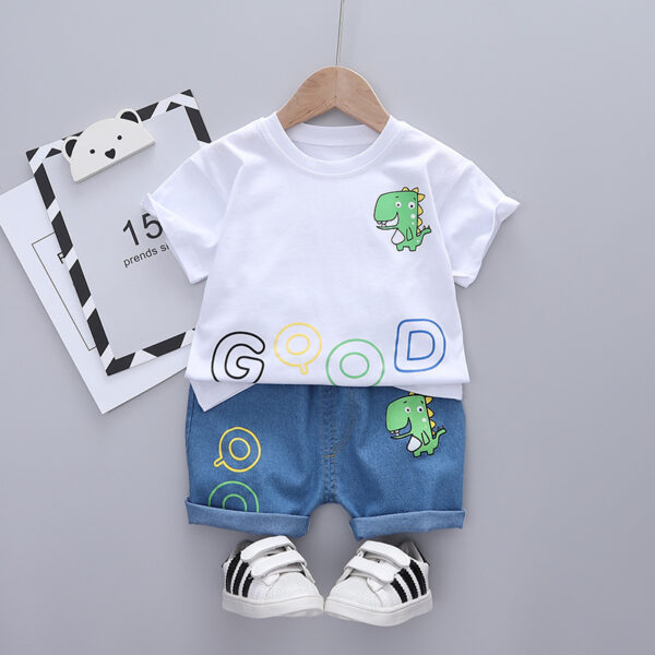 Boys' Short-sleeved Cartoon Casual Suit - Image 7